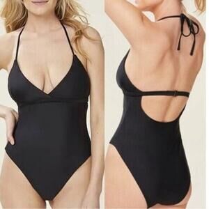 Andie Swim The Lagos One‎ Piece Swimsuit Bathing Suit Black XS